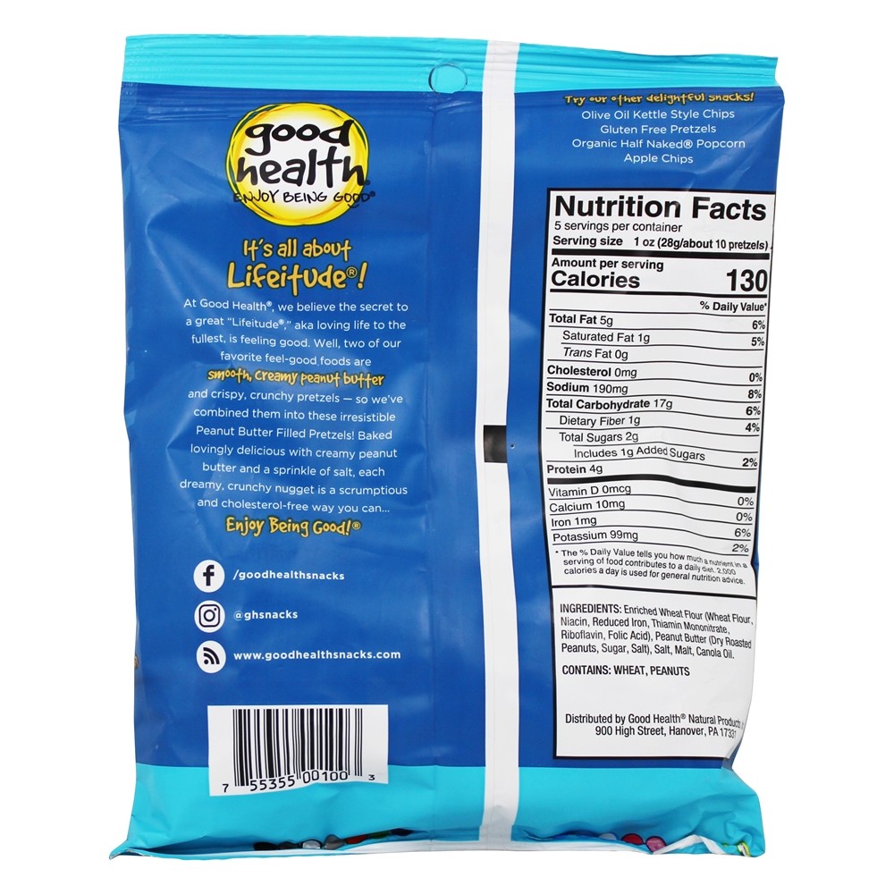Comprar Pretzels cheios de manteiga de amendoim salgados - 5 oz. Good Health Natural Foods - Imagem 2