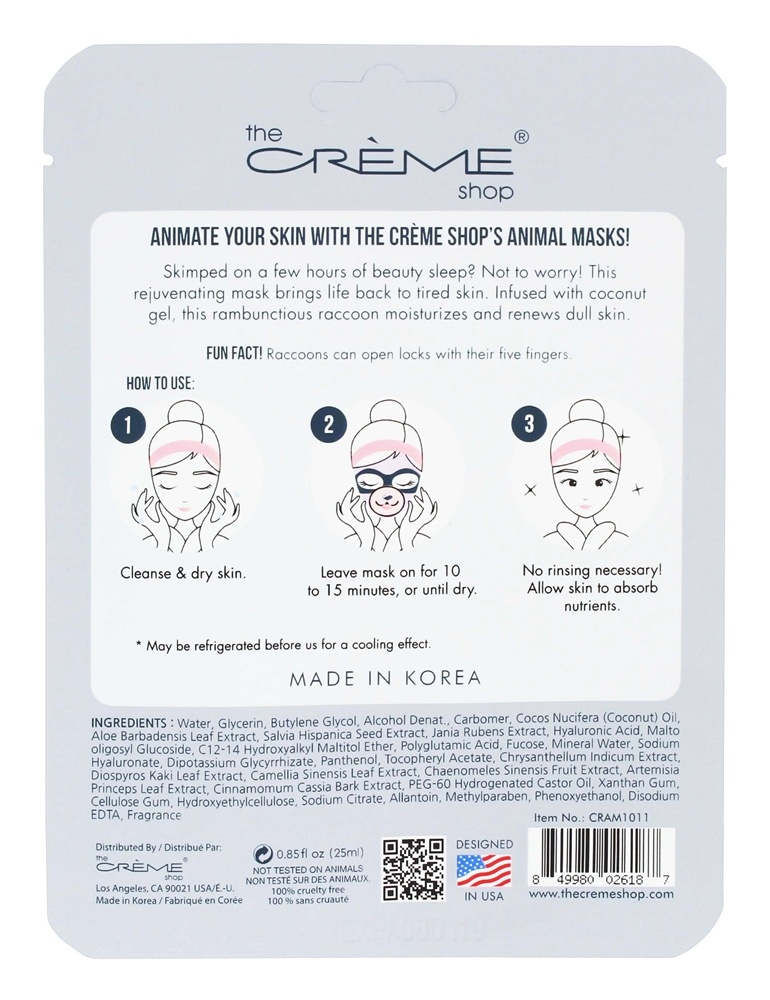 Comprar Acorde, pele! Animal máscara de folha de rosto animada - 1 Conte The Creme Shop - Imagem 2
