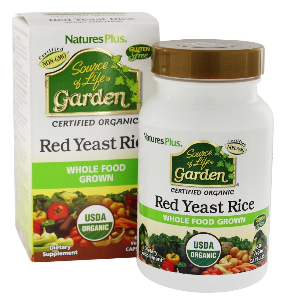 Comprar Fonte de vida jardim orgânico vermelho levedura de arroz - 60 Tampas veganas Natures Plus
