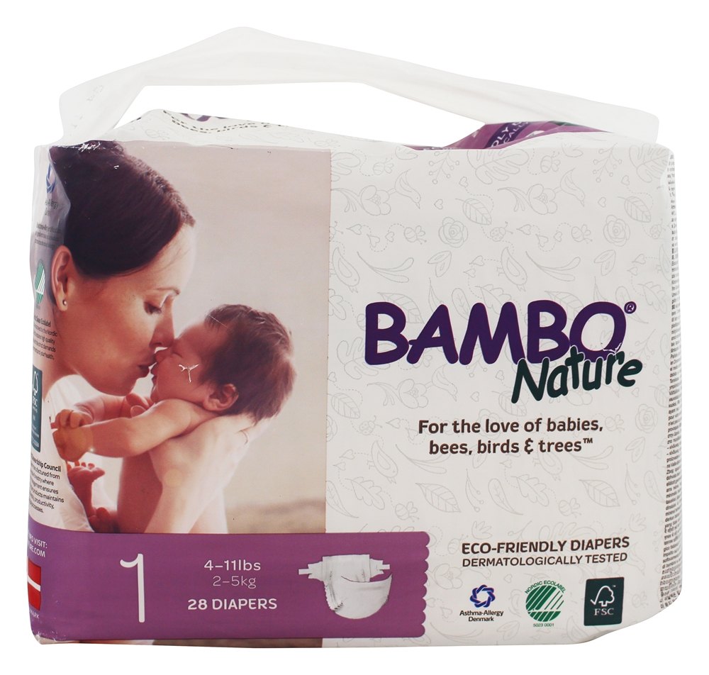 Comprar Bebê Fraldas Etapa 1 Recém-nascido (4-11 lbs.) - 28 Fralda (s) Bambo Nature