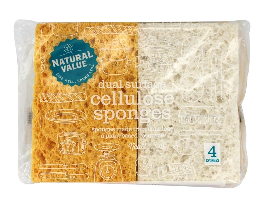 Comprar Esponjas De Celulose De Superfície Dupla - 4 Almofadas Natural Value