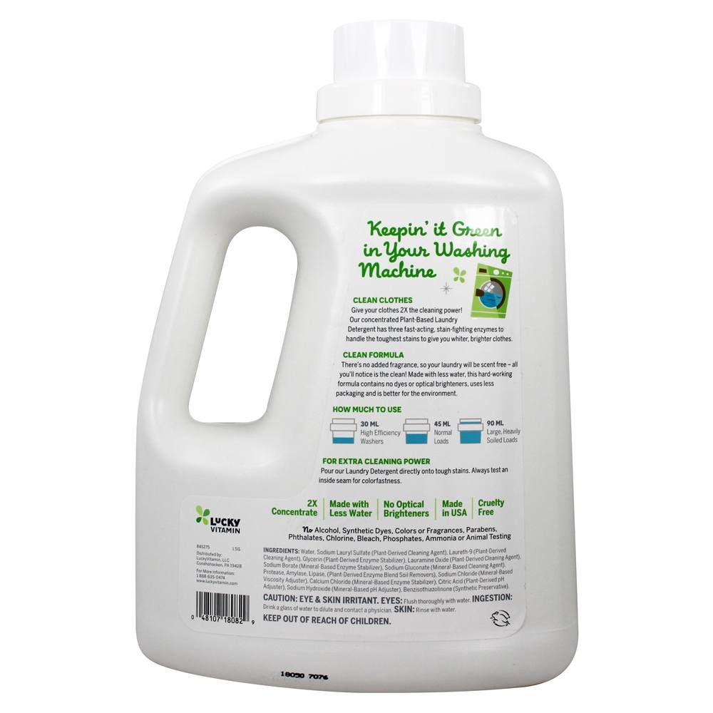 Comprar Detergente de roupa à base de plantas 66 a 100 Carrega grátis e desmarque - 100 fl. oz. LuckyPlanet - Imagem 2