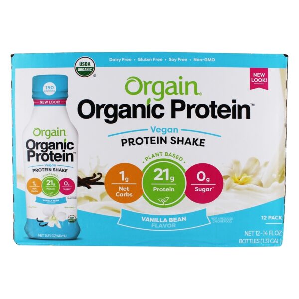 Comprar Proteína Orgânica Vegan Protein Shake Vanilla Bean - 12 Frasco (s) Orgain - Imagem 4