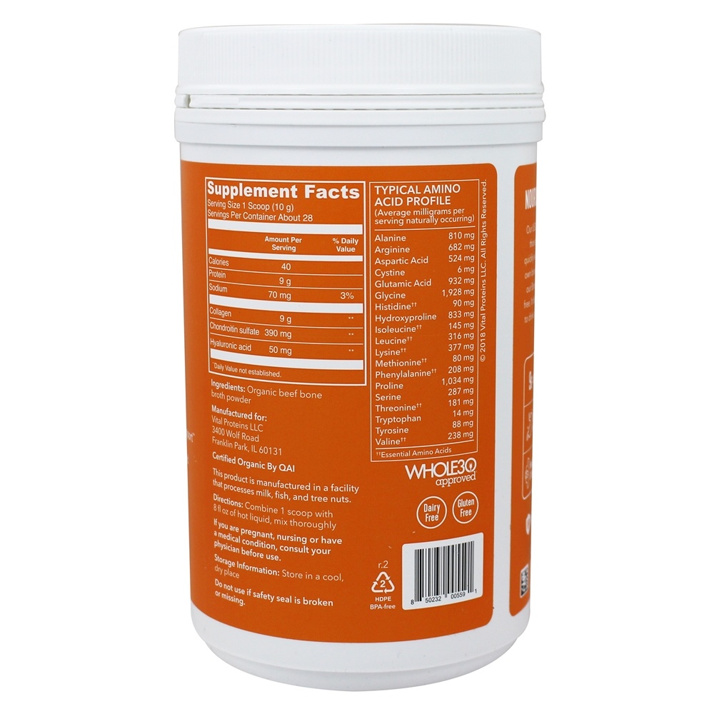 Comprar Colmeia de caldo de osso Colheita sem sabor - 10 oz. Vital Proteins - Imagem 2