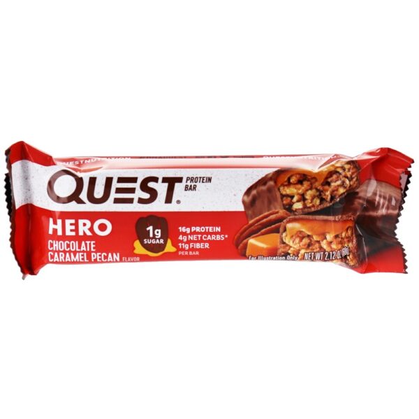 Comprar Hero Protein Bar Box Chocolate Caramel Pecan - 10 Barras Quest Nutrition - Imagem 5