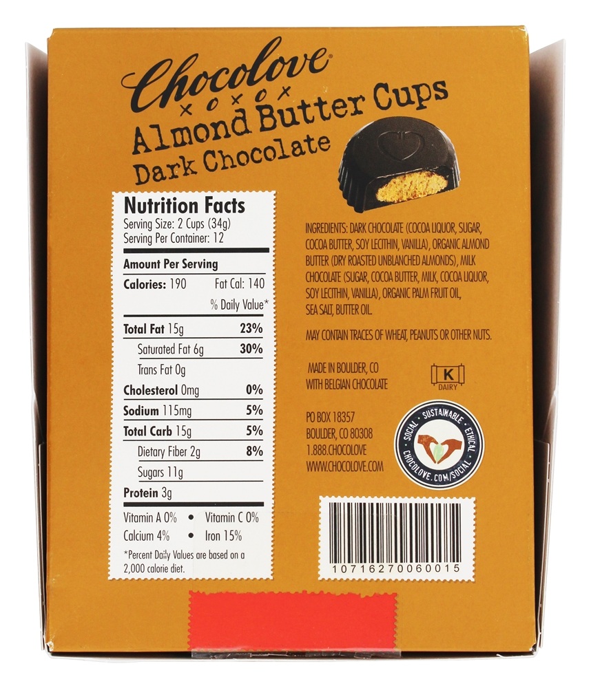 Comprar Copos De Manteiga De Amêndoa De Chocolate Escuro - Pacote 12 Chocolove - Imagem 2