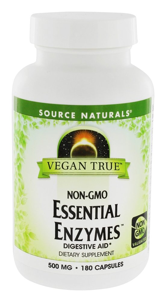 Comprar Vegan verdadeira Non-GMO enzimas essenciais 500 mg. - Cápsulas 180 Source Naturals