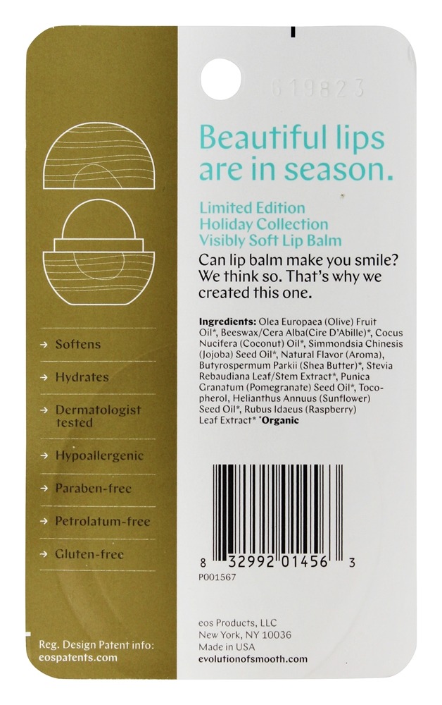 Comprar Férias Coleção Visivelmente Macio Lábio Bálsamo Esfera Hortelã-pimenta ágata - 0.25 oz. Edição limitada EOS Evolution of Smooth - Imagem 2