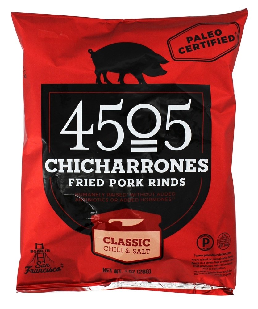 Comprar Chicharron Frito Carne de porco Rinds Clássico Pimenta & Sal - 1 oz. 4505 Meats