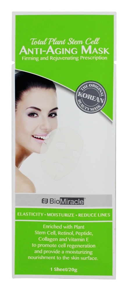 Comprar A máscara facial antienvelhecimento original da folha da célula estaminal total coreana da planta - 1 Conte BioMiracle