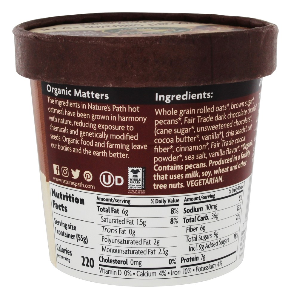 Comprar Oatmeal quente Chocolate escuro Canela Pecan - 1.94 oz. Nature's Path Organic - Imagem 2