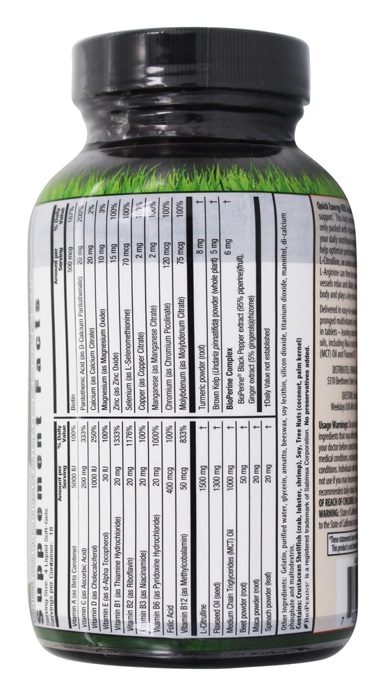 Comprar Energia Rápida RED Multivitamínico Gel-Líquido - 72 Softgels líquidos Irwin Naturals - Imagem 3