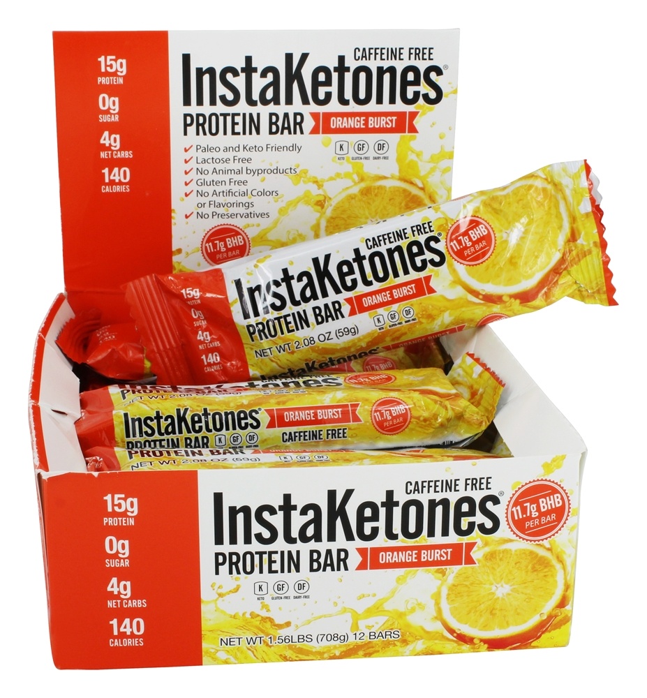 Comprar Instaketone Proteína Barras Caixa Laranja Explosão - 12 Barras Julian Bakery