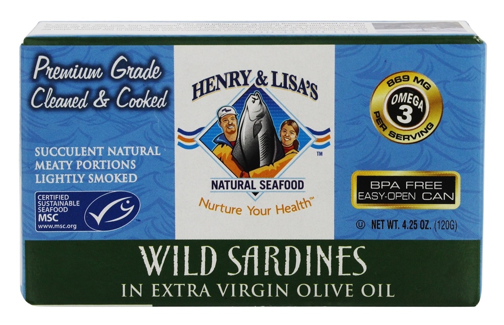 Comprar Sardinhas Selvagens em Azeite Virgem Extra - 4.25 oz. Henry & Lisa's Natural Seafood