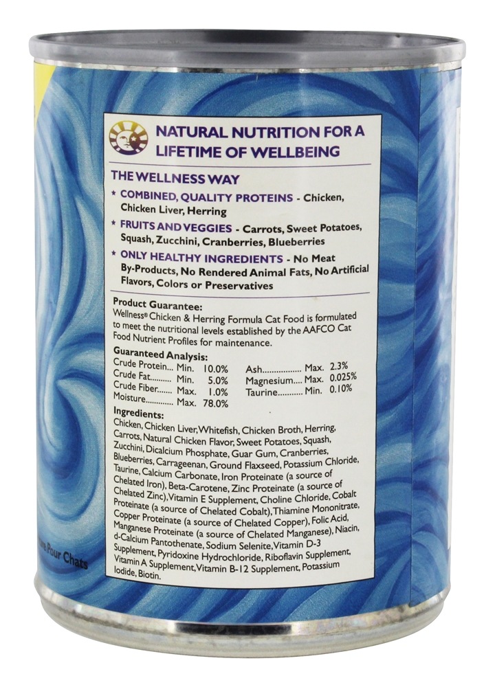 Comprar Alimento natural livre de grãos para gatos Fórmula de frango e arenque - 12.5 oz. Wellness Pet - Imagem 2