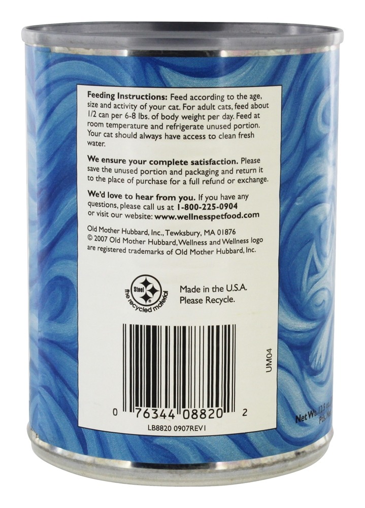Comprar Alimento natural livre de grãos para gatos Fórmula de frango e arenque - 12.5 oz. Wellness Pet - Imagem 3