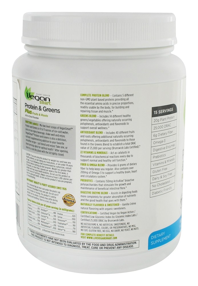 Comprar VeganSmart Proteínas & Verduras em Pó Sabor Creme de Baunilha - 22.8 oz. Naturade - Imagem 3