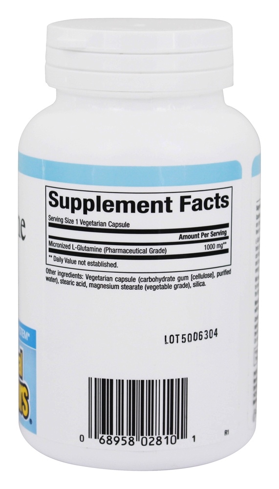 Comprar Aminoácido livre de L-Glutamina micronizada 1000 mg. - Cápsulas vegetarianas 90 Natural Factors - Imagem 2