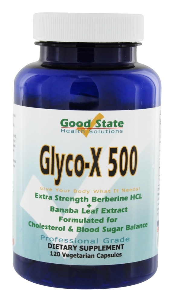 Comprar Glyco-X 500 com Berberina HCL de Potência Extra 500 mg. - Cápsulas vegetarianas 120 Good State