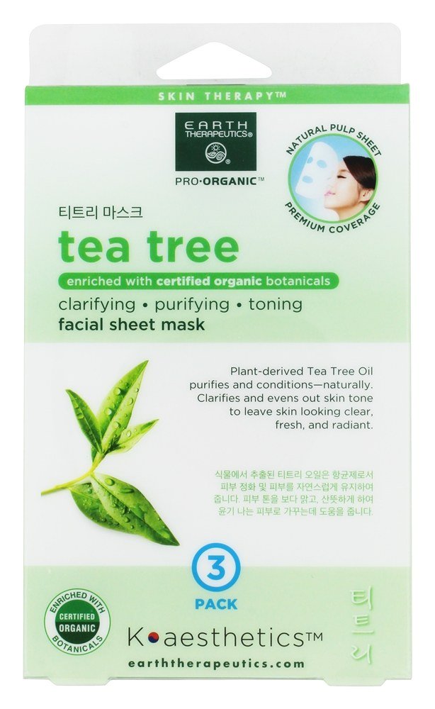 Comprar Máscara de Folha Facial Tea Tree - 3 Contagem Earth Therapeutics