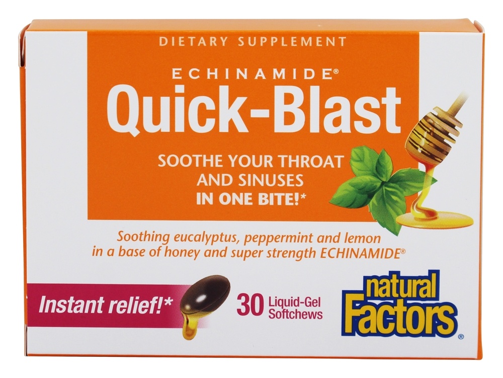 Comprar Echinamide Rápido-Explosão Garganta & Seio Softchew Mel Limão - 6 Natural Factors - Imagem 2