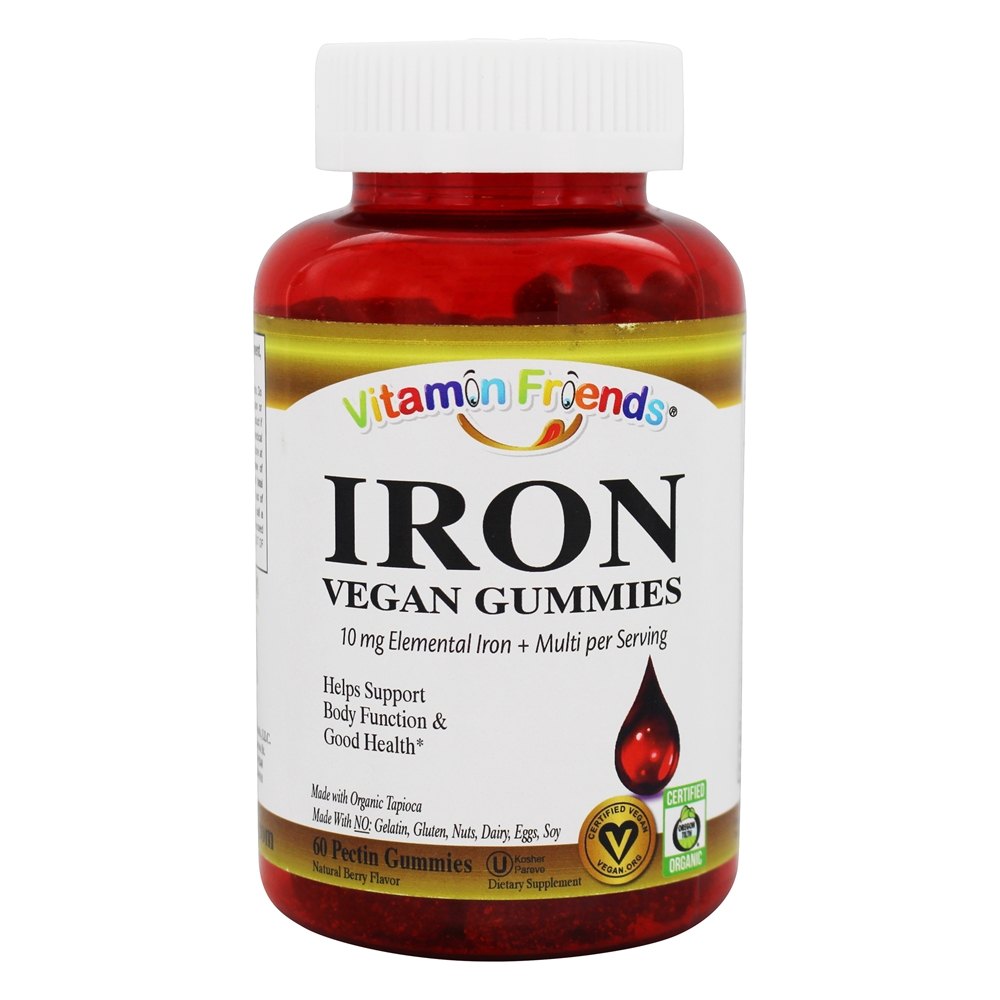 Comprar Ferro Vegano em Gomas Para Adultos Sabor Natural de Frutas - 60 Gummies Vitamin Friends
