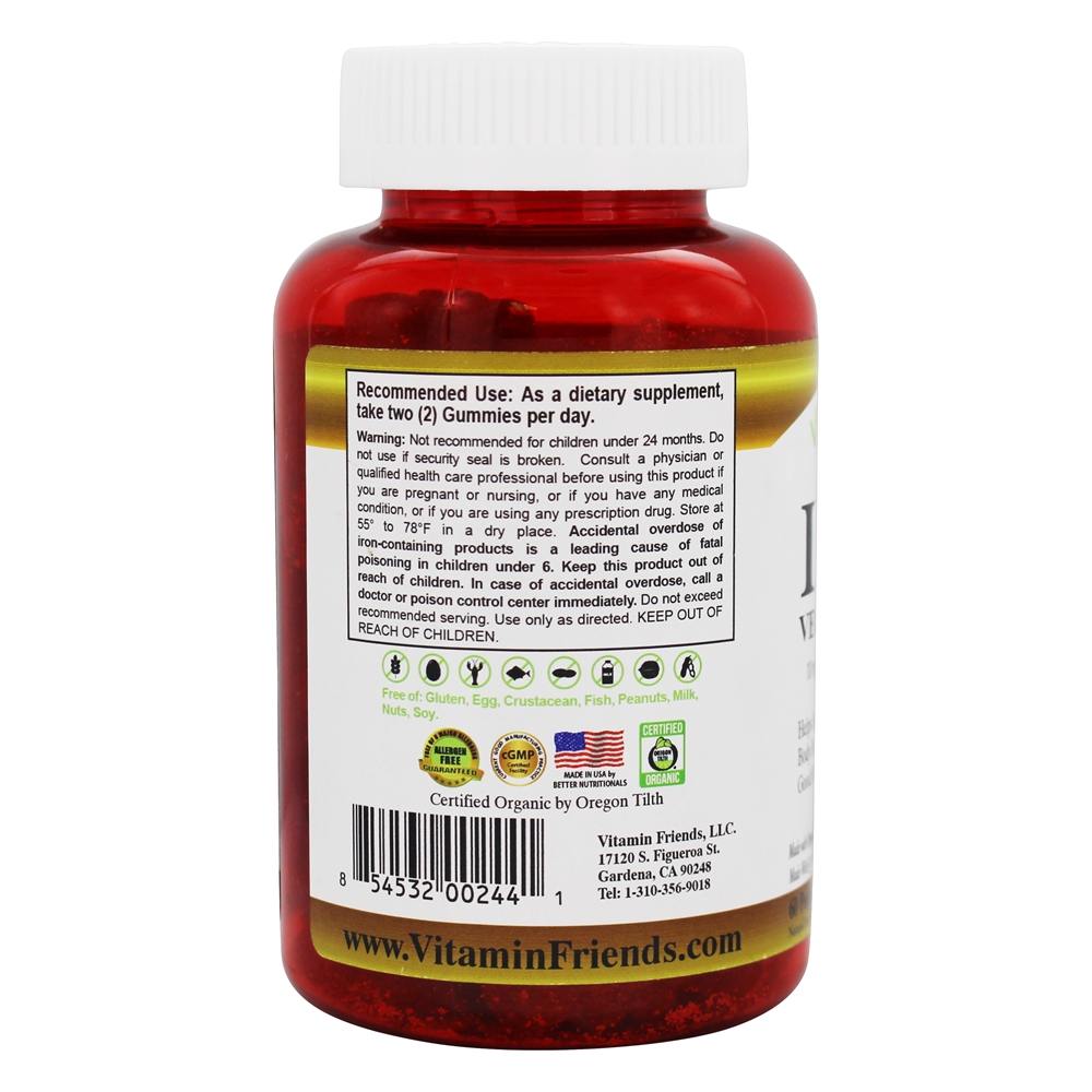 Comprar Ferro Vegano em Gomas Para Adultos Sabor Natural de Frutas - 60 Gummies Vitamin Friends - Imagem 3