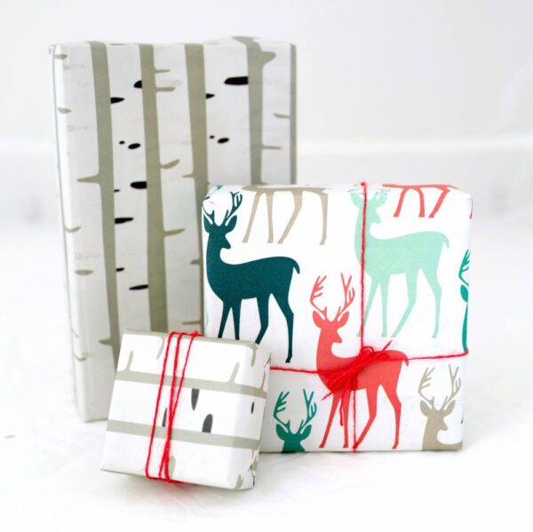 Comprar Veados de papel de embrulho reversíveis / Birch - 6 Planilha (s) Wrappily Eco Gift Wrap Co. - Imagem 5