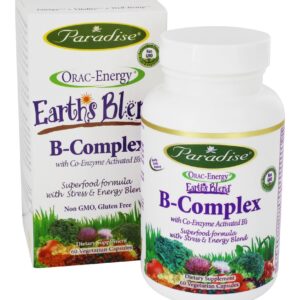 Comprar Earths Blend Complexo B com Coenzima B Ativada - Cápsulas vegetarianas 60 Paradise Herbs