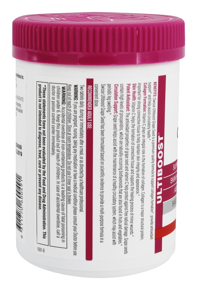 Comprar Ultiboost Semente de Uva Antioxidante Para a Saúde da Pele 14250 mg. - 300 Tablet (s) Swisse - Imagem 3