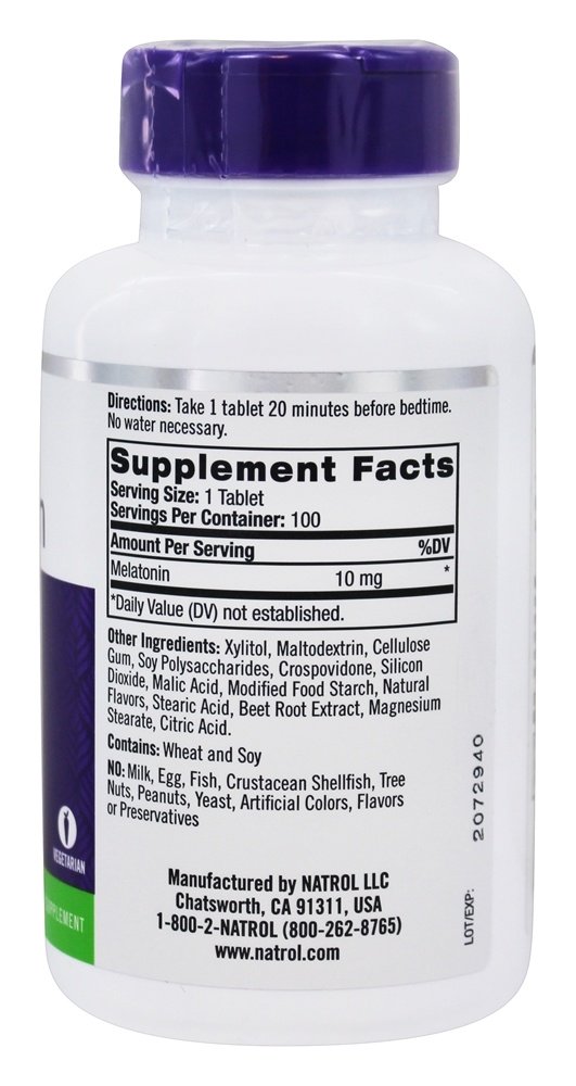 Comprar Melatonina Dormir Máximo Força Rápido Dissolver Cítrico 10 mg. - 100 Tablets Natrol - Imagem 2