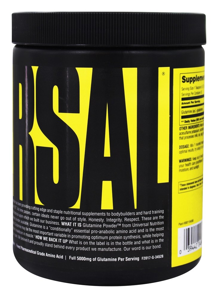 Comprar Glutamina Pó Azul Framboesa - 300 Gramas Universal Nutrition - Imagem 3
