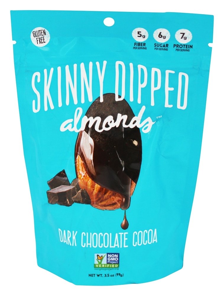 Comprar Amêndoas sem Glúten Cacau Chocolate Preto - 3.5 oz. Skinny Dipped