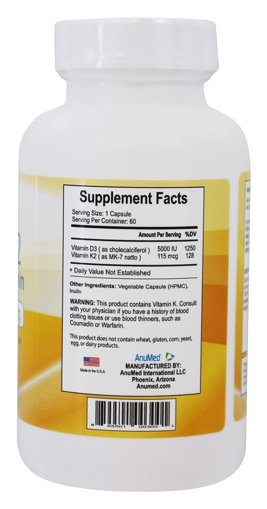 Comprar Vitamina D3 + Vitamina K2 - Cápsulas 60 AnuMed - Imagem 2
