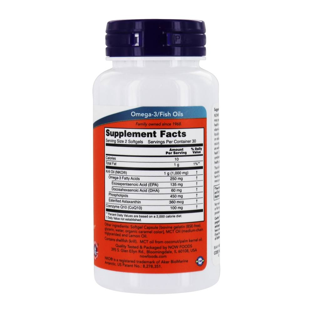 Comprar Krill & CoQ10 Apoio Para o Coração - 60 Softgels NOW Foods - Imagem 2
