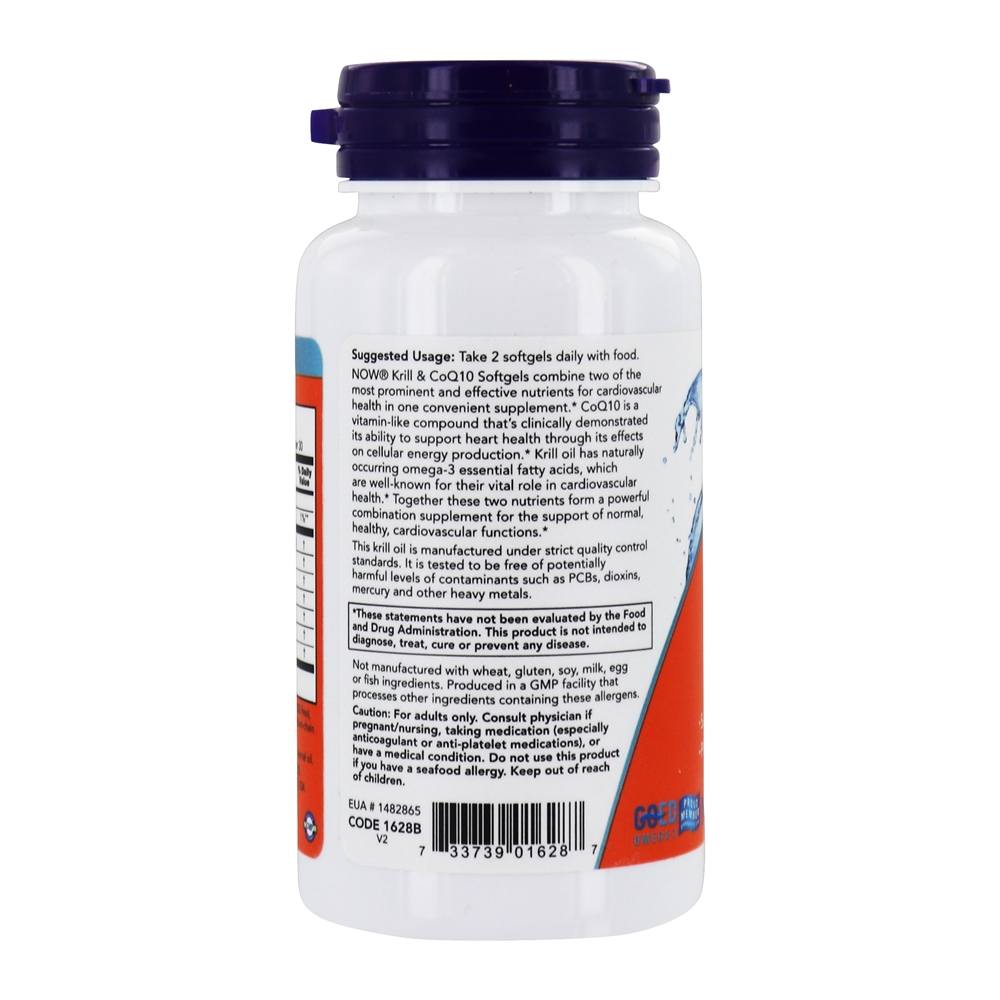 Comprar Krill & CoQ10 Apoio Para o Coração - 60 Softgels NOW Foods - Imagem 3