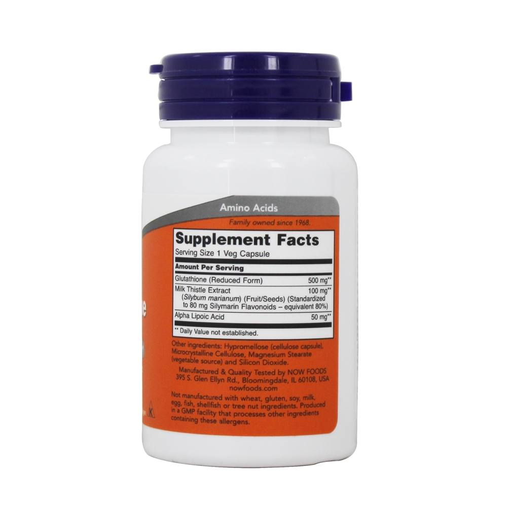 Comprar Neutralizador radical livre de glutationa 500 mg . - 30 Cápsula (s) vegetal (s) NOW Foods - Imagem 2