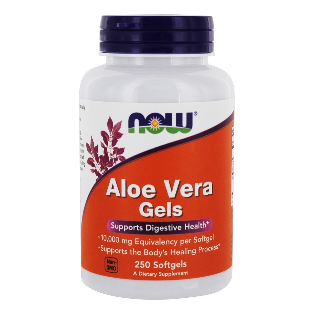 Comprar Aloés Vera Géis Digestivo Health Support 10000 mg. - 250 Softgels NOW Foods