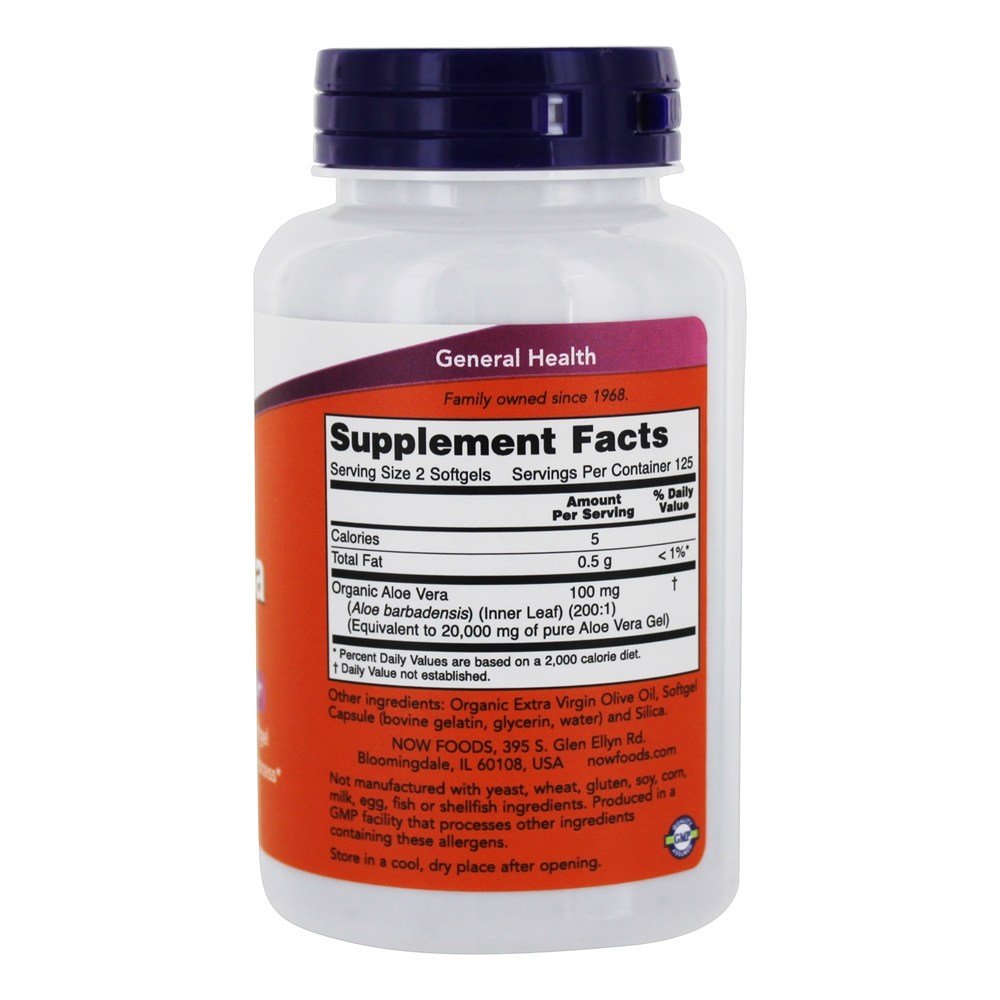 Comprar Aloés Vera Géis Digestivo Health Support 10000 mg. - 250 Softgels NOW Foods - Imagem 2