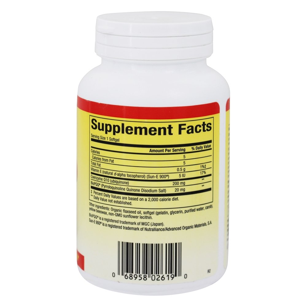 Comprar PQQ-10 Fórmula de Ação Neuroprotetora PQQ 20mg / CoQ10 200mg - 60 Softgels Natural Factors - Imagem 2