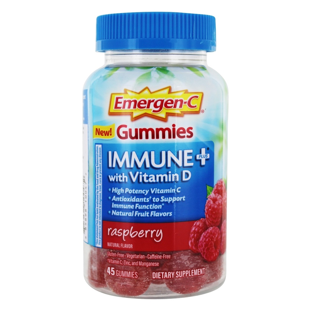 Comprar Emergen-C Imune Mais Alto Potência Vitamina C com Vitamina D Framboesa - 45 Gummies Alacer