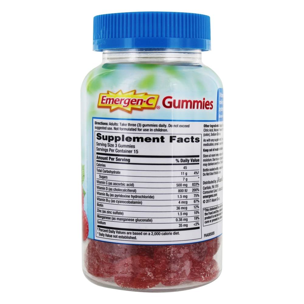 Comprar Emergen-C Imune Mais Alto Potência Vitamina C com Vitamina D Framboesa - 45 Gummies Alacer - Imagem 2