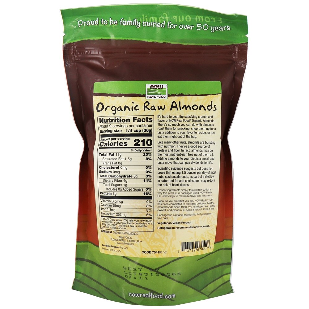 Comprar NOW Real Food Organic Organic Amêndoas sem sal - 12 oz. NOW Foods - Imagem 2