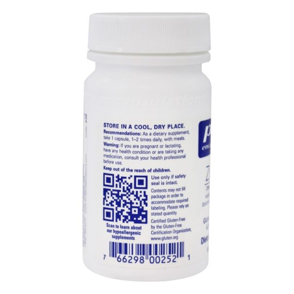 Comprar Zinc 30 Suporte imune 30 mg. - Cápsulas 60 Pure Encapsulations - Imagem 4