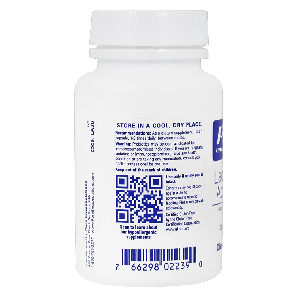 Comprar Lactobacilos Acidophilus Probiotic 3 Bilhões de UFC - Cápsulas 60 Pure Encapsulations - Imagem 3