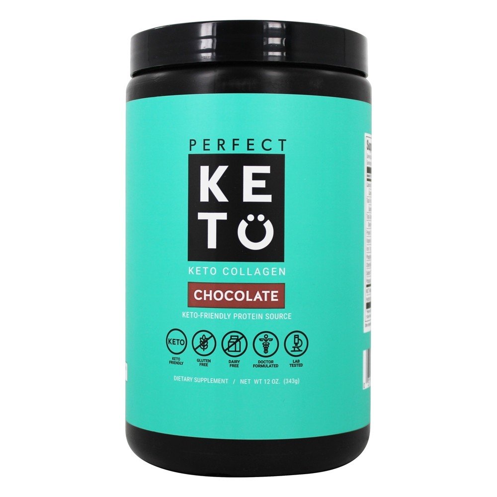 Comprar Ceto Colágeno Cetona Proteína Fonte Pó Chocolate - 12 oz. Perfect Keto