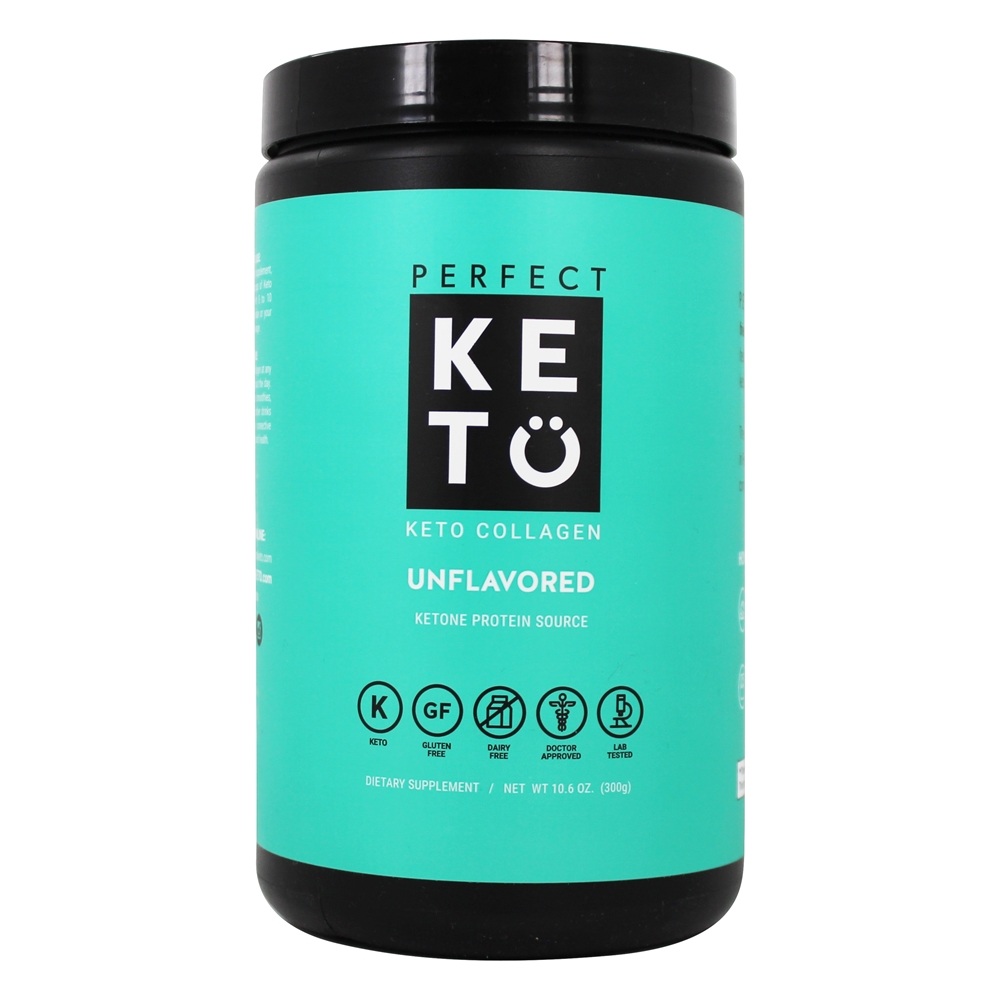 Comprar Ceto Colágeno Cetona Proteína Fonte Pó Unflavored - 10.6 oz. Perfect Keto