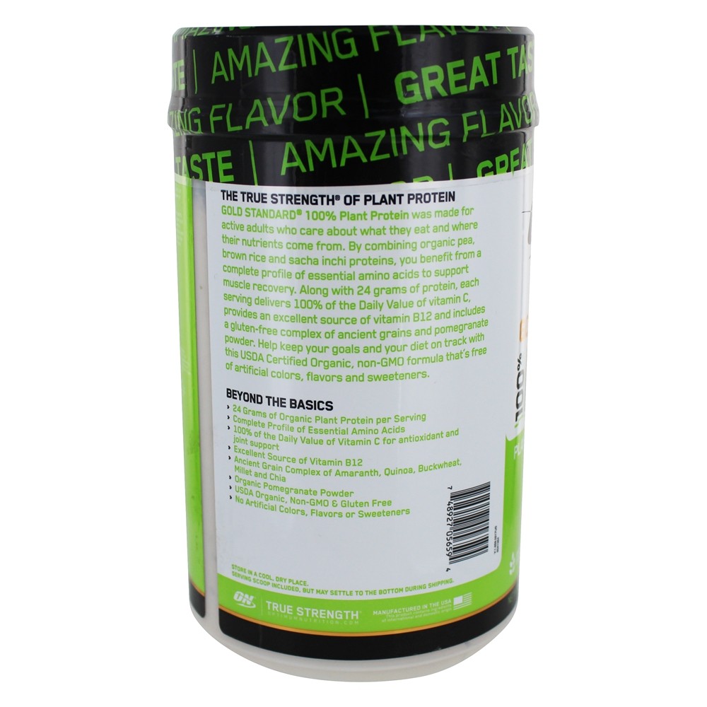 Comprar Padrão de ouro 100 % de chocolate em pó à base de plantas - 1.59 lb. Optimum Nutrition - Imagem 3