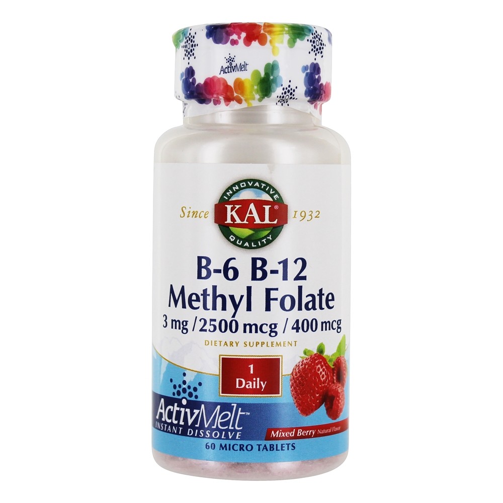 Comprar Vitamina B6 e B12 Metil Folato Baga Mista - 60 Micro Tablets Kal