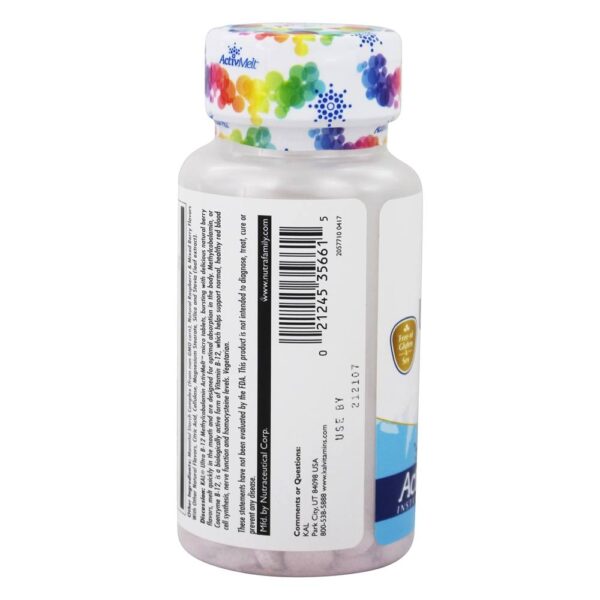 Comprar Ultra Vitamina B12 Metilcobalamina Sabor Framboesa Vermelha 10000 mcg. - 30 Micro Tablets Kal - Imagem 4